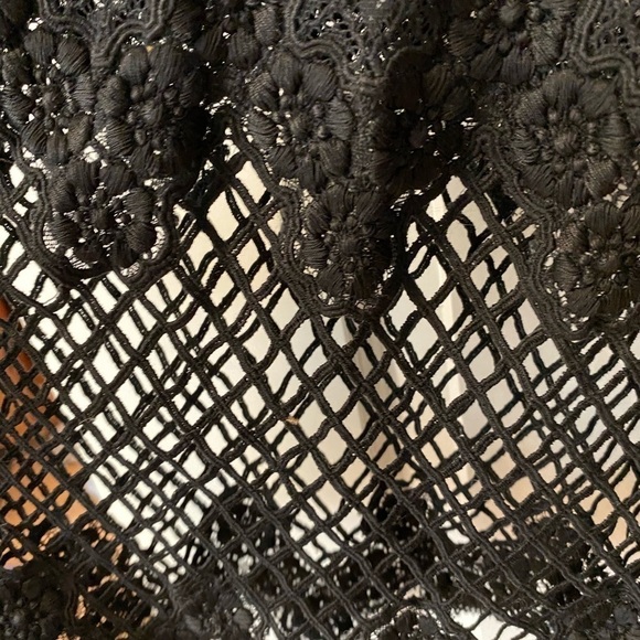 Club Monaco black dress lace midi dress 4 - Picture 8 of 12